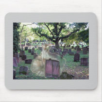 Ghost In The Cemetery mousepads