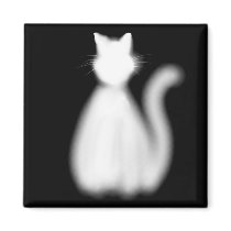 Ghost Kitty magnet magnets
