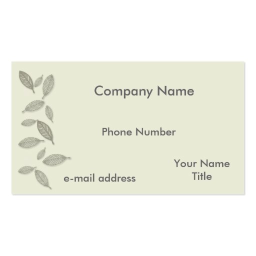 Ghost Leaves Business Cards