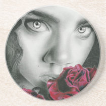 Ghost of a rose gothic  beauty Coaster coasters