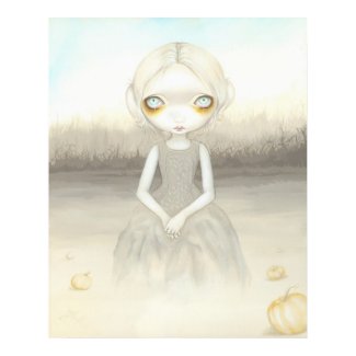 Ghost of the Pumpkin Patch ART PRINT halloween print