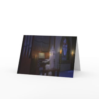 Ghost Playing Organ card