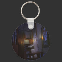 Ghost Playing Organ Keychain