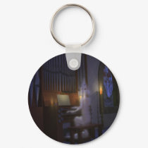 Ghost Playing Organ Keychain