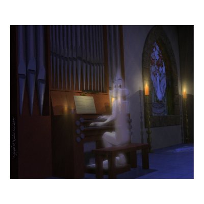 Ghost Playing Organ Poster by rclord