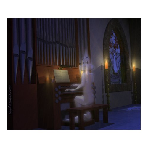 Ghost Playing Organ print