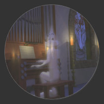 Ghost Playing Organ Sticker stickers