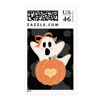 Ghost Pumpkin Postage Stamps