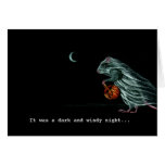 Ghost Rat on WIndy Halloween Night Note Card