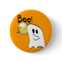 Ghost Says Boo Halloween button