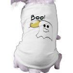 Ghost Says Boo Halloween Dog T-shirt