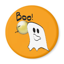 Ghost Says Boo Halloween magnets