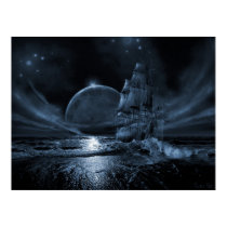 Ghost ship series: Full moon rising posters