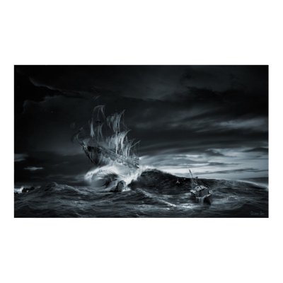 Ghost ship series: The ninth wave Poster by artsgrie