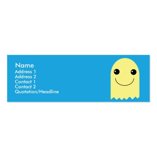 Ghost - Skinny Business Card Template (front side)