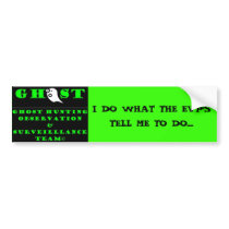 GHOST STICKER EVP'S bumper stickers