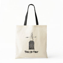 Ghost Tombstone Halloween Funny Tote Bag by SmilinEyesTreasures Ghost Tombstone Halloween Funny Tote Bag