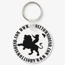 Ghost Town Sound B&W Keychain by ghosttownsound Ghost Town Sound B&W Keychain
