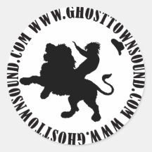 Ghost Town Sound B&W Sticker