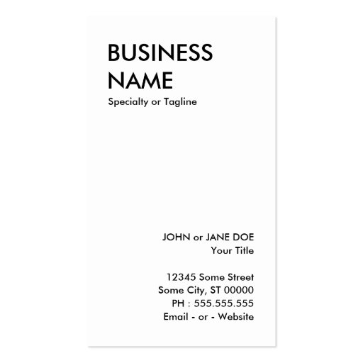 ghost tree business card templates (back side)