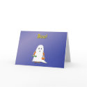Ghost Trick-or-Treater Halloween Card