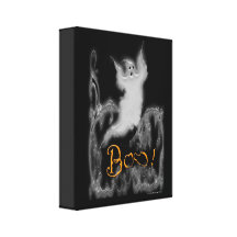 Ghost White Scrolls Canvas Print