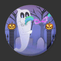 Ghost with Mask Magnet magnets