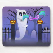 Ghost with Mask Mousepad