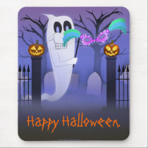 Ghost with Mask Mousepad