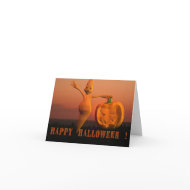 Ghost with Pumpkin card