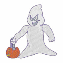 Ghost with Pumpkin embroidered shirts