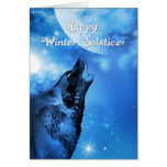 Ghost wolf winter solstice card