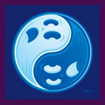 Ghost Yin Yang posters