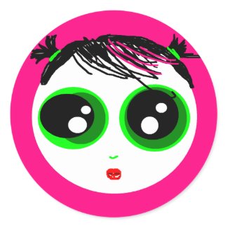 Ghostie Girl Sticker (Hot Pink) sticker