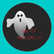 ghostie, HappyHalloween stickers by jenniekurono ghostie, HappyHalloween stickers