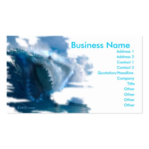 ghostinmistshark copy, Business Name, Address 1... Business Card Template