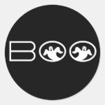 Ghostly Boo Halloween Stickers, Black and White