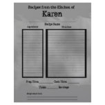 Ghostly Faces Halloween Recipe Page Custom Letterhead