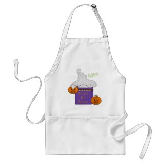 Ghostly Gift Halloween Apron