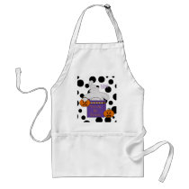 Ghostly Gift Halloween On Polka Dotts Apron