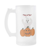 Ghostly Halloween Tall Glass Mug