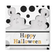 Ghostly Happy Halloween Magnet