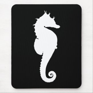 Ghostly Seahorse mousepad