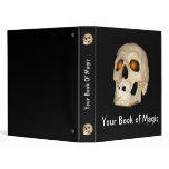 Ghostly Skull with Glowing Orange Eyes Binder