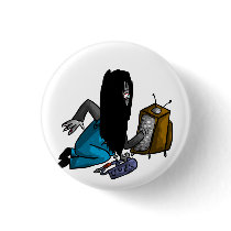 Ghostly Tv Repair-Person buttons by Eggheadcheesybird Ghostly Tv Repair-Person buttons