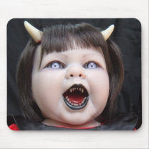 gHOSTLY VISIONS 13 HALLOWEEN DOLL mousepads