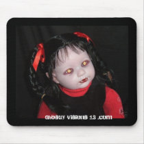 Ghostly Visions 13 halloween horror doll mousepads