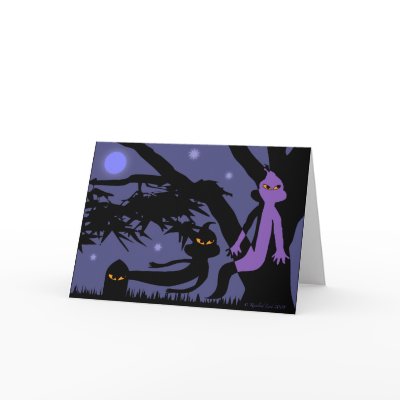 Ghosts and Tombstone Halloween Greeting Card by rclord
