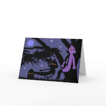 Ghosts and Tombstone Halloween Greeting Card