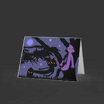 Ghosts and Tombstone Halloween Greeting Card